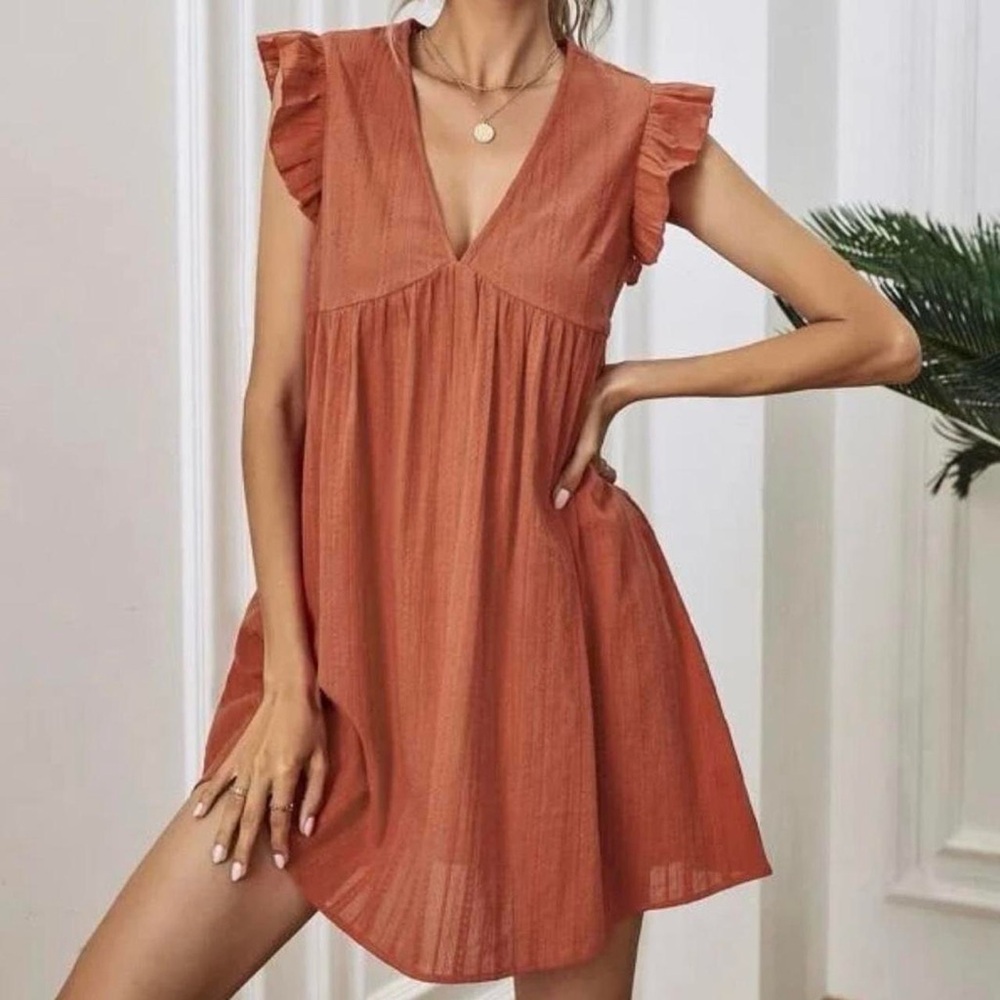 Orange Babydoll Dress